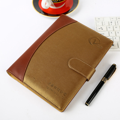 带插袋活页记事本定制-仿皮商务办公笔记本支持定制