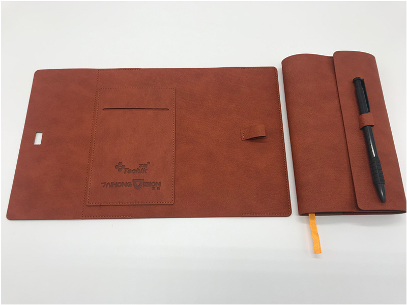 手账本卡位设计可放身份证银行卡正面展开