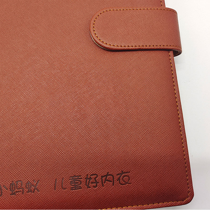 企业定制礼品记事本logo压印效果图