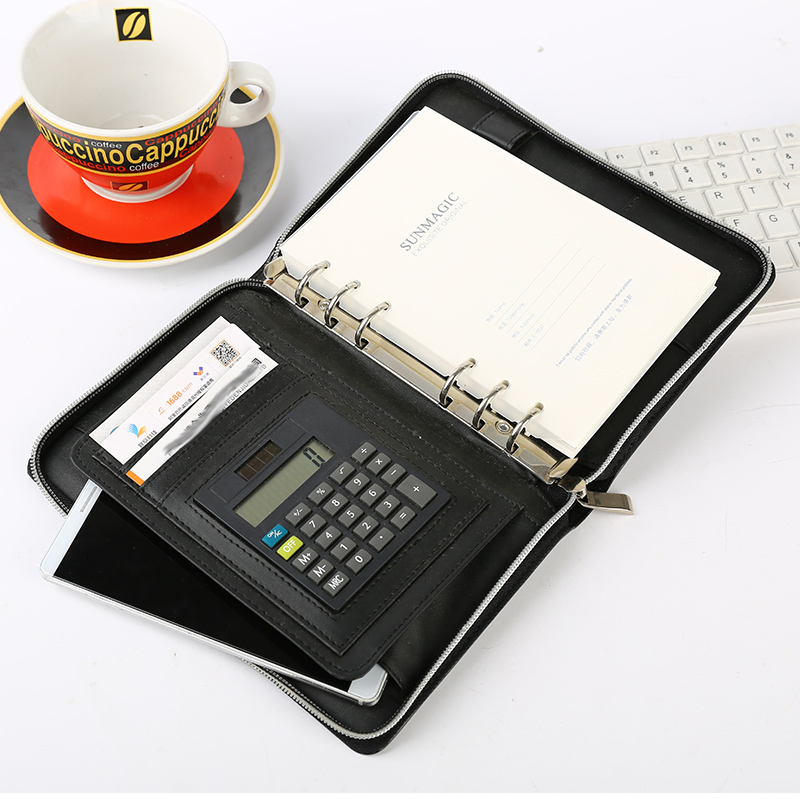 带计算器6孔A6内页6孔金属夹设计 可自由拆卸替换内页