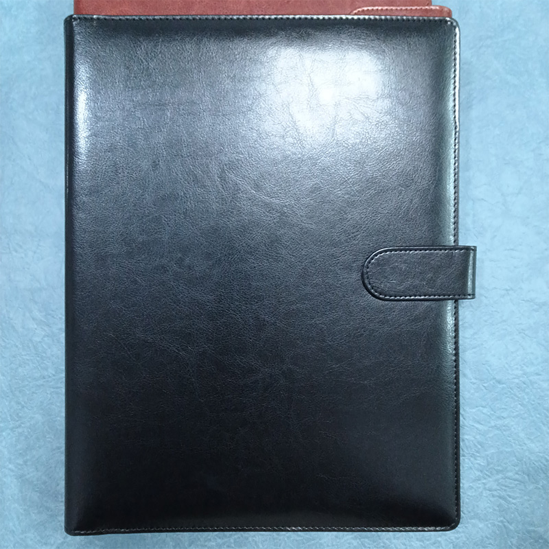 Black A4 Contract Folder with Magnetic Snap