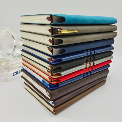 带笔插软皮记事本 - 笔本一体，商务办公更高效